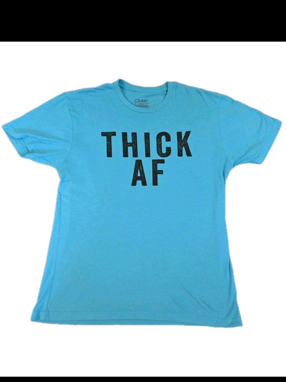 Combat Iron Apparel "THICK AF" Graphic Tee | Tahiti Blue - Size Large...